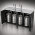 Thumbnail image #3 for Beverage-Air DDN78HC-B Shallow Depth Direct Draw Beer Dispenser, 78-Inch Wide, 3 Doors, 4 Keg Capacity