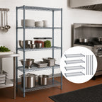 Thumbnail image #3 for Quantum WR86-1424GY 4-Shelf Stationary Wire Shelving Starter Unit, 24"W x 86"H, Gray Epoxy Finish