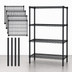 Thumbnail image #3 for Quantum Stationary Wire Shelving Starter Kit with 4 Shelves, 24