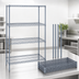 Thumbnail image #3 for Quantum 72 Inch x 12 Inch x 63 Inch Wire Shelving Starter Kit with 4 Shelves, Gray Epoxy Antimicrobial Finish
