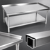Thumbnail image #3 for BK Resources VETS-4830 Stainless Steel Top Equipment Stand, 49 x 30 x 26 Inches, Galvanized Legs & Undershelf