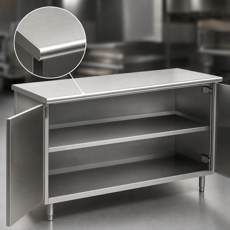 Product image #3 for Eagle Spec-Master Stainless Steel Plate Cabinet with Hinged Doors, 72 x 18 Inches