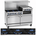 Thumbnail image #3 for Imperial Pro Series 60-Inch Commercial Gas Range with 4 Open Burners, 36-Inch Griddle, Convection Oven and Cabinet Base