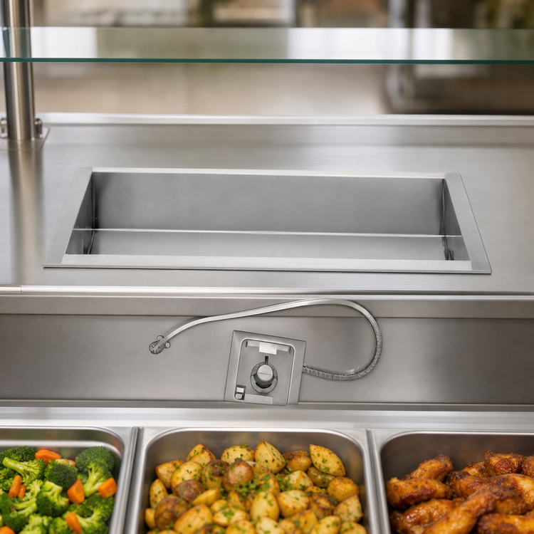 Product image #3 for Wells HT-227 Built-In Electric Bain-Marie Style Hot Food Well, 2-Pan, Wet Operation