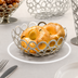 Thumbnail image #3 for Go-Go 8-Inch Round Metal Serving Basket with Ring Design, Silver Finish