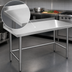 Thumbnail image #3 for 72 Inch x 30 Inch 18-Gauge 304 Stainless Steel Open Base Worktable with Undershelf and 2 Inch Rear Upturn
