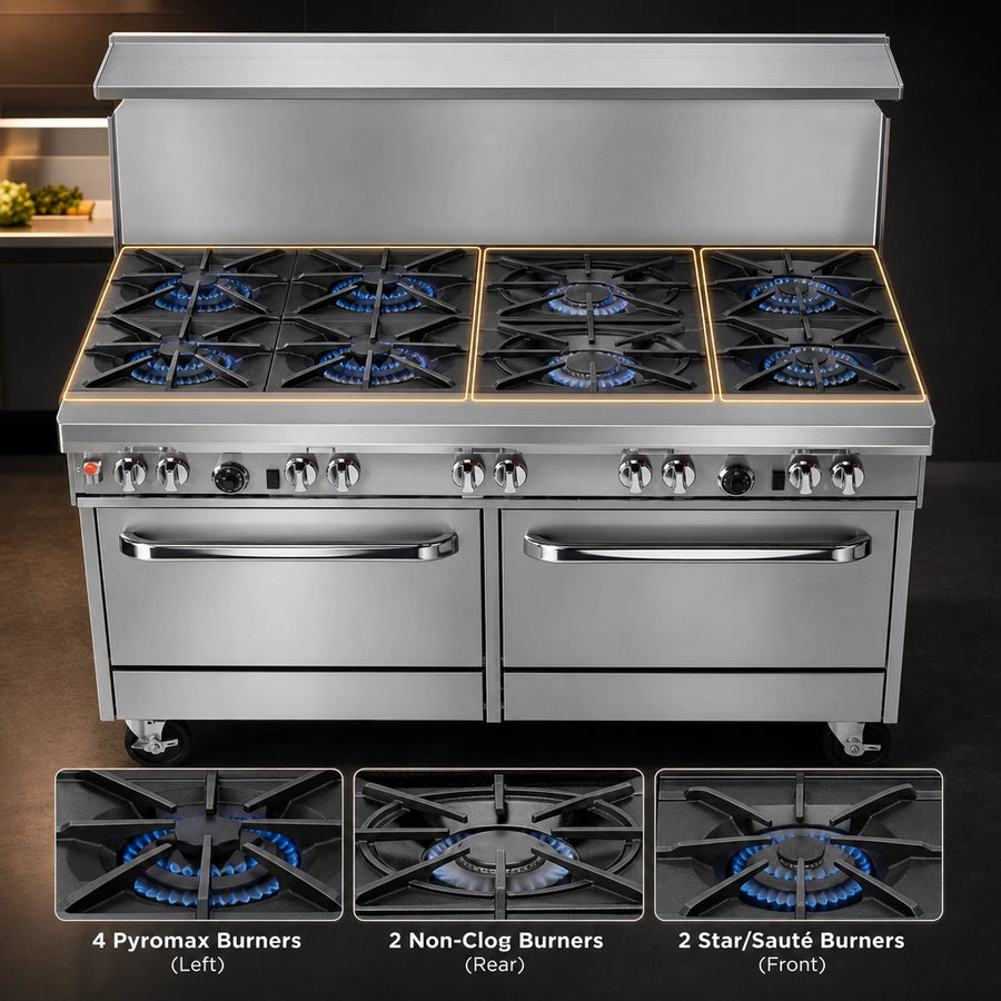 Eight-Burner Top Configuration