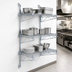 Thumbnail image #3 for Quantum Cantilever Wall-Mounted Shelving Starter Unit with Wire Shelves