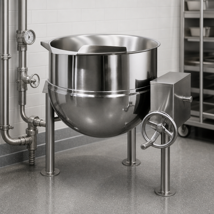 Product image #3 for Groen DL-40 40-Gallon Floor-Mounted Direct Steam Tilting Kettle