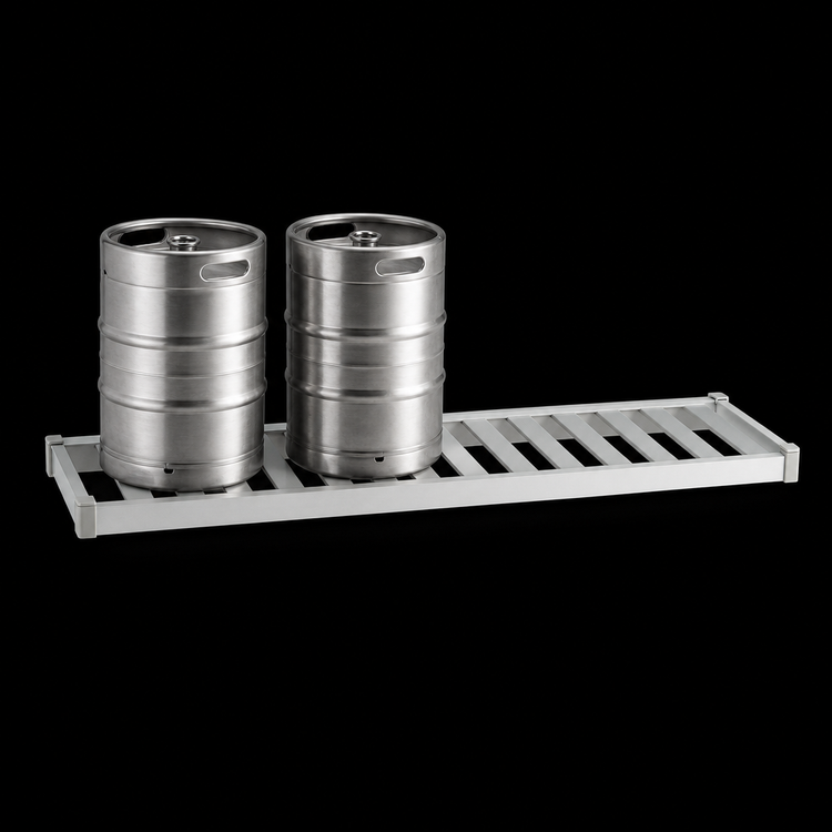 Product image #3 for Panco Beer Keg Rack Shelf, 93-Inch W x 18-Inch D, Holds 2 Kegs, Extruded Aluminum