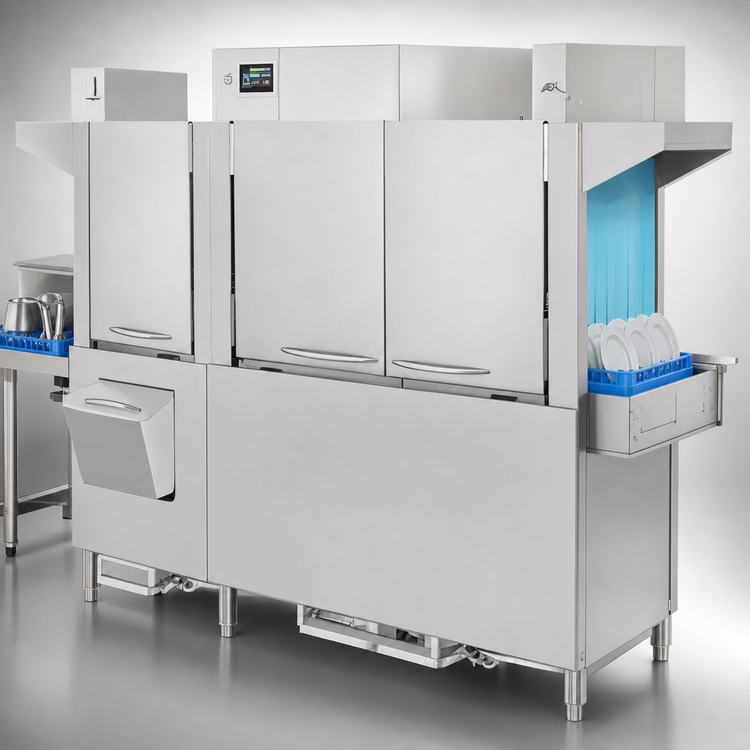 Product image #3 for Champion 66 PRO Pro Series Conveyor Dishwasher with 44-Inch Single Tank, 22-Inch Prewash and 209 Racks/Hour