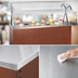 Thumbnail image #3 for Vollrath 2-Series Affordable Portable 60-Inch Buffet Utility Station with Open Storage Base, Lights, and Cherry Woodgrain Finish