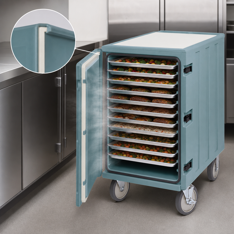 Product image #4 for Cambro Camcart Insulated Tray and Sheet Pan Transport Cart with Removable Cutting Board, 13-Pan Capacity