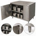Thumbnail image #3 for BK Resources Stainless Steel Chef Table with Cabinet Base and Hinged Doors, 48 x 24 Inches