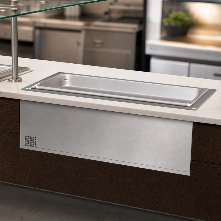 Product image #3 for Hatco Built-In Rectangular Full-Size Hot Well for 12" x 20" Pans, Insulated, Wet or Dry Operation