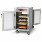 Thumbnail image #3 for Metro C5 C565-SFC-UPFS Mobile Half-Height Pass-Thru Heated Holding Cabinet, Combination Glass and Solid Doors, 304 Stainless Steel, 16-Pan Capacity