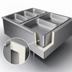 Thumbnail image #3 for Hatco Drop-In Modular Insulated Dry Heated Well with Drain, 3 Full-Size Pan Capacity