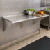Thumbnail image #3 for Eagle Group Wall-Mount Stainless Steel Work Table with Box Marine Edge and Rear Up-Turn, 48 x 30 Inches