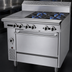 Thumbnail image #3 for Garland Cuisine Series 36-Inch Heavy Duty Combination Top Natural Gas Range with 4 Open Burners, 12-Inch Hot Top, and Convection Oven