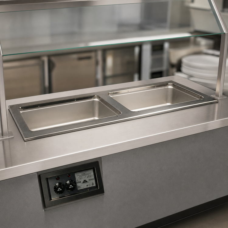 Product image #3 for Advance Tabco Slim Series Drop-In Sealed Electric Hot Food Well Unit with 2 Full-Size Wells, 208/240V