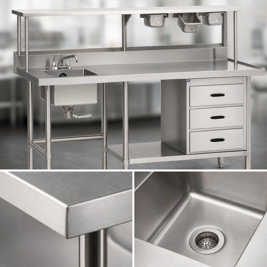 14-Gauge Stainless Steel Construction