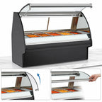 Thumbnail image #3 for Structural Concepts Fusion® GMS8H Full-Service Heated Countertop Hot Food Display Case, Curved Lift-Up Front Glass, Rear Sliding Doors