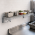 Thumbnail image #3 for Quantum Wall-Mount Cantilever Single Wire Shelf, 60 x 14 Inches, Chrome Plated