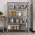 Thumbnail image #3 for Quantum 4-Shelf Wire Shelving Starter Kit, 60W x 18D x 54H, Chrome Plated Stationary Unit, 600-800 lb Capacity