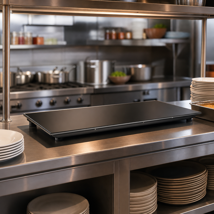 Product image #3 for Hatco Heated Black Glass Warming Shelf, 72-Inch Portable Freestanding Unit with Thermostatic Control
