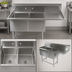 Thumbnail image #3 for John Boos Pro-Bowl 2-Compartment Stainless Steel Sink with Right Drainboard