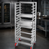 Thumbnail image #3 for Lifetime Tough Extra Heavy-Duty Aluminum Side-Load Bun Pan Rack on Casters, 18-Pan Capacity