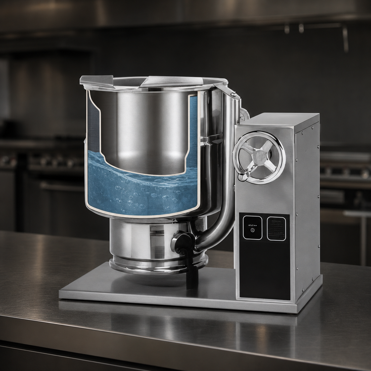 Product image #3 for Groen TDBC-40C Electric Tabletop 40 Qt Tilting Kettle with Classic Controls