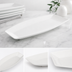 Thumbnail image #3 for Winco Ardesia Loures Bright White Porcelain Oblong Plate, 15-1/4 x 6-1/2 Inches, Case of 12