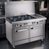 Thumbnail image #3 for Southbend Ultimate 48-Inch Gas Restaurant Range with 4 Non-Clog Burners, 24-Inch Griddle, Convection Oven, and Cabinet Base