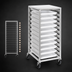 Thumbnail image #3 for Channel Manufacturing Mobile Aluminum Poly Box Rack, 15-Level, 4-Inch Spacing, Holds 18 x 26 or 18 x 13 Boxes