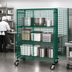 Thumbnail image #3 for Quantum Mobile Security Cage Unit, 60W x 21D x 69H, Green Epoxy, 2 Intermediate Shelves