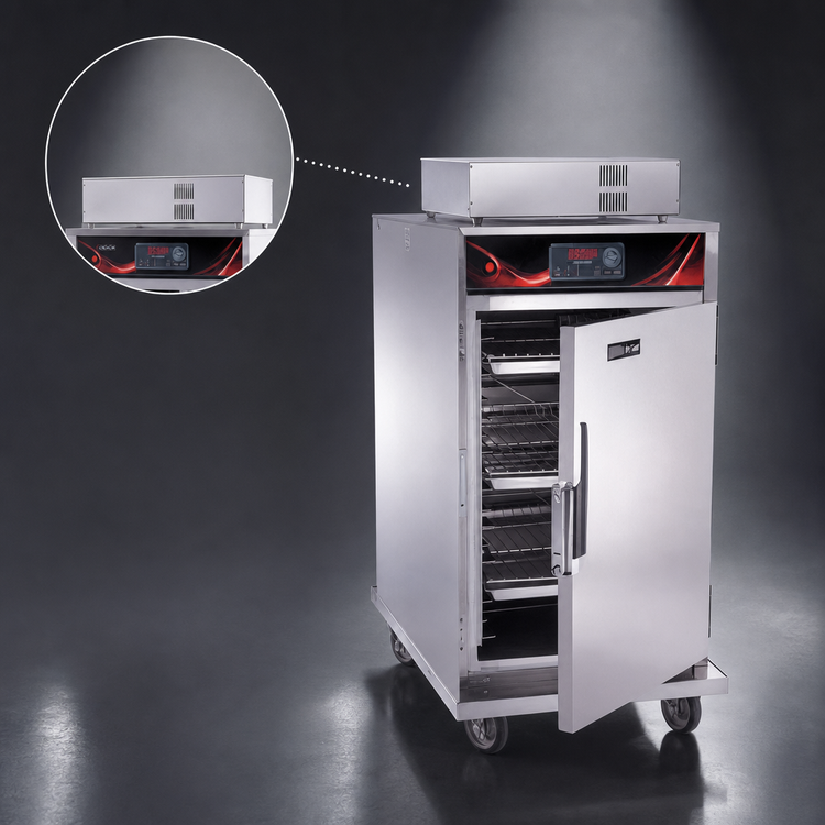 Product image #3 for Cres Cor Roast-N-Hold Mobile Half-Size Gentle Convection Cook and Hold Oven, 9 Full-Size Pan Capacity, 240V, 3-Phase