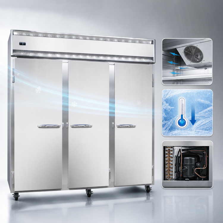 Product image #3 for Continental Refrigerator 3FENSS Extra-Wide Three-Section Reach-In Freezer