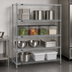 Thumbnail image #3 for EAGLEbrite Red-i-Pak 4-Tier Stationary Wire Shelving Unit, 60 x 18 x 63 Inches, Zinc Finish