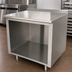 Thumbnail image #3 for Advance Tabco 72-Inch x 36-Inch 14-Gauge 304 Stainless Steel Work Table with Open Front Cabinet Base and 1-1/2-Inch Rear Up-Turn