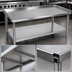 Thumbnail image #3 for BK Resources Stainless Steel Equipment Stand with 3-Sided 2-Inch Riser and Adjustable Undershelf, 61 x 30 x 26 Inches