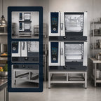 Thumbnail image #3 for RATIONAL iCombi Pro® ICP 6-FULL ON 6-FULL E 208/240V 3 PH Double-Stack Full-Size Electric Combi Oven Set, 12 Sheet Pan Capacity