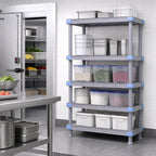 Thumbnail image #3 for Quantum QP245462SS-5 54 x 24 x 62-Inch Gray Polymer Shelving Unit, 5 Solid Shelves, 2,000-lb Capacity