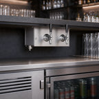 Thumbnail image #3 for Perlick Corporation 4060A2B-BTM Space-Saver Underbar 2-Faucet Glycol-Cooled Draft Beer Dispensing Head, Stainless Steel, Bottom Outlet