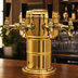 Thumbnail image #3 for Glastender Mini Mushroom 5-Faucet Air-Cooled Draft Dispensing Tower, Polished Brass Finish