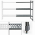 Thumbnail image #3 for Cambro Camshelving Basics Plus 18 x 48 x 64-Inch 4-Tier Add-On Vented Polymer Shelving Unit, Brushed Graphite