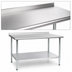 Thumbnail image #3 for Eagle Group Budget Series 60-Inch x 24-Inch 430 Stainless Steel Work Table with Rear Up-Turn and Undershelf