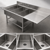 Thumbnail image #3 for John Boos Pro-Bowl 3-Compartment Platter Sink with Right Drainboard, 16-Gauge 300 Series Stainless Steel