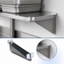 Thumbnail image #3 for Eagle Group Heavy-Duty Single-Knob Right Shelf C Bracket, 18 Inch, Stainless Steel