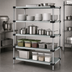 Thumbnail image #3 for Quantum 5-Shelf Solid 304 Stainless Steel Shelving Starter Kit, 36 x 18 x 54 Inch
